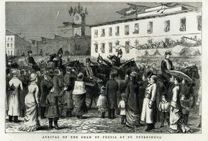 Ankunft des Schahs von Persien in St. Petersburg, aus 